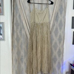 J. Crew White and tan plaid Knee-Length Sundress